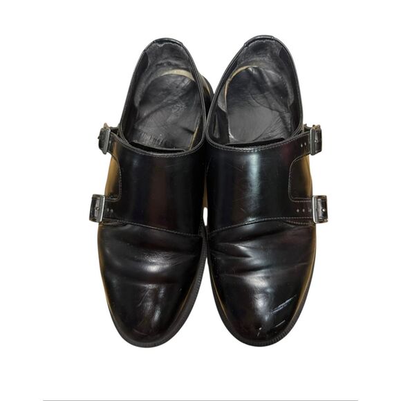 Dr. Martens Pandora Women’s 8 Shoes Black Leather Loafers Double Monk Strap - Picture 2 of 9